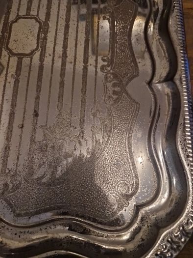 silver plate tray