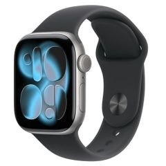 Apple Watch Series 11 GPS 46mm Space Grey Aluminium MEV44 M/L Black Sport Band