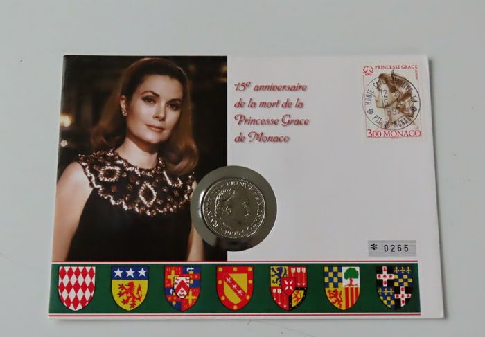 Princess Grace Kelly Monaco anniversary coin & stamp first day cover | limited issue 1995