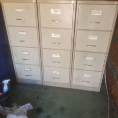 vintage 4 drawer filing cabinets