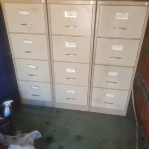 vintage 4 drawer filing cabinets