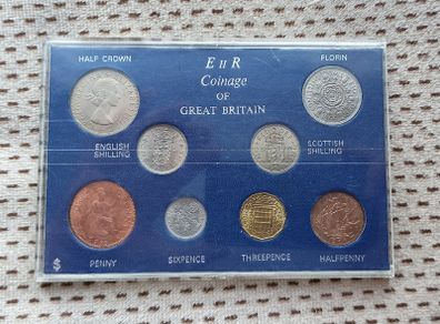 E II R Coinage of Great Britain Coin Set 1966 Queen Elizabeth II