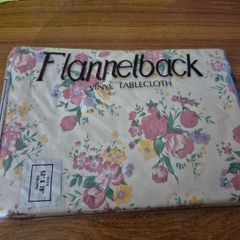 Vintage Flannelback Vinyl Tablecloth