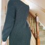 Blue Vanilla Black Cable Knit Midi Dress, ONE SIZE Image 5