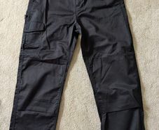 Men's Cargo Work Trousers | Black & Navy