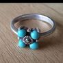 vintage sterling silver and turquoise ring Image 5