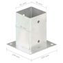 Post Anchors 4 pcs Galvanised Metal 91 mm Image 8