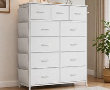 Chest of Drawers with Pockets 11 Fabric Drawers Storage Organiser Unit