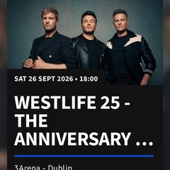 Westlife Bronze VIP 29 Sept