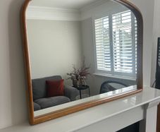 M&S arched wooden mirror
