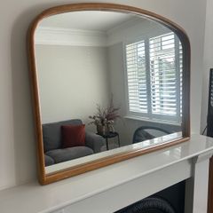 M&S arched wooden mirror