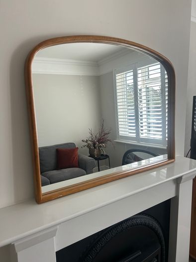 M&S arched wooden mirror