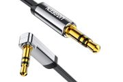 UGREEN 6.6ft Right Angle 3.5mm to 3.5mm Audio Lead Stereo Headphone Mini Jack Male to Male Auxiliary Cord Flat Compatible (2M)