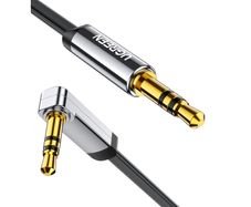 UGREEN 6.6ft Right Angle 3.5mm to 3.5mm Audio Lead Stereo Headphone Mini Jack Male to Male Auxiliary Cord Flat Compatible (2M)