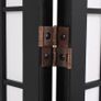Folding 4-Panel Room Divider Japanese Style 160x170 cm Black Image 6