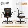 Ergonomic Office Chair, High Back Mesh Desk Chair with 330LBS Capacity and 90 Flip-up Armrests, Office Chairs for Home with Height-Adjustable Image 2