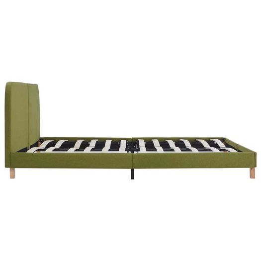 Bed Frame Green Fabric 150x200 cm