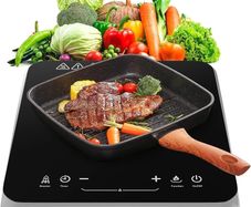 Portable Induction Hob 2000W With Fast Warm-Up Mode, Single Induction Cooker With 10-Level Power and Temperature Control, Electric Hot Plate With Child Lock, 4-Hour Timer
