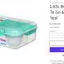 Sistema 1.65L Bento Lunch Box with Yogurt Pot Sandwich Lunchbox Home Office School College Image 10