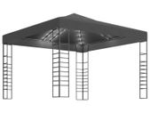 Garden Marquee with String Lights 3x3 m Anthracite
