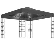 Garden Marquee with String Lights 3x3 m Anthracite