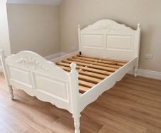 Double Bed Frame 4ft 6 White French Style