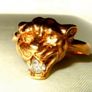 Vintage Hallmarked 9ct Gold Gemset 'Panther' Ring Image 3