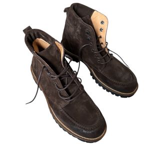 Eleventy Brown Leather & Suede Boots