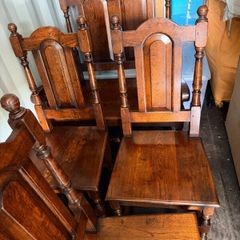 Antique table and 6 chairs