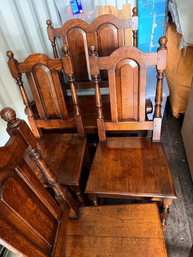 Antique table and 6 chairs