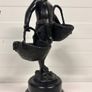 Suzanne Bizard (1873-1963) Girl With Baskets - Bronze, Marble, Signed Image 3