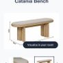 Murphy Home Wooden Bench Image 4
