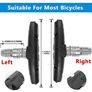 V-Brake Pad,V Bike Brake Pads,Bike Brake Pads Set for Bicycle with Hex Nuts and Spacers,Brake Blocks for Mountain Bike Set 70mm 1 PAIR (2 Pieces) 2 PAIRS (4 Pieces) Image 2