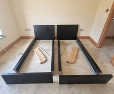 Two 2 single bed frames IKEA