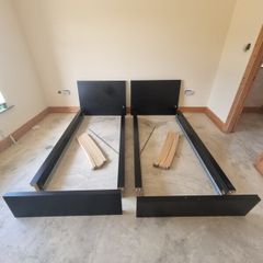 Two 2 single bed frames IKEA