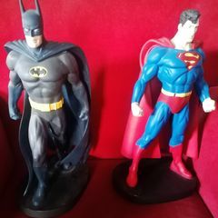 Vintage Batman & Superman Statues