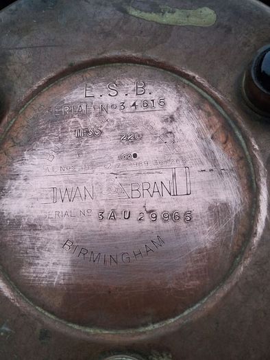 1930's Swan Copper Electric Kettle