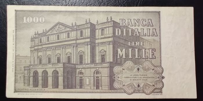 1000 Lire (Verdi- 2nd type) 1973 Italy