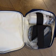 lunch box on case with water bottle