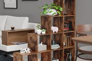 bookcase  Stair Shelf - Brown, 10 Compartments bookcase shelf storage