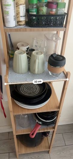 Tall Bamboo 6-Tier Ladder Shelf