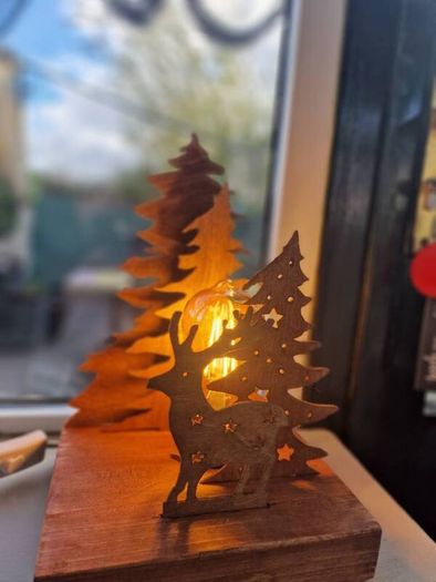 Hand crafted Christmas Lamp