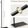 Coat Stand Metal - 180cm Coat Rack with 1 Hooks for Hanging Clothes, Hats and Bags, Clothes Rail for Entryway, Living Room, Black Image 4