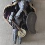Vintage Sicilian Marionette Knight puppet hand painted wooden head Image 8