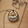 Sterling Silver Swarovski Zirconia Pendant and Chain Image 3