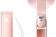 Handheld Mini Fan, 3 IN 1 USB Rechargeable Portable Fan [12-19 Working Hours] with Power Bank, Flashlight, Pocket Design for Travel/Summer/Concerts/Lash, Gifts for Women (Pink)
