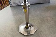 Walker &amp; Hall 1935 Sheffield Hallmarked Sterling Silver Matched Just one of Hexagonal Art Deco Candlesticks / Candle Holders - 15cm High. 122 Gr.
