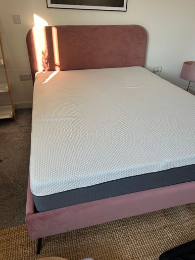 King size velvet bed frame only (mattress not included but available to buy also)