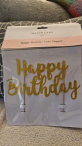 Happy birthday cake topper