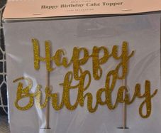 Happy birthday cake topper